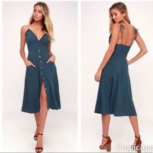 Lulus linen summer dress NWT XS